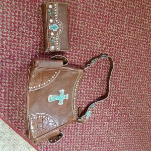 Matching western bag and wallet